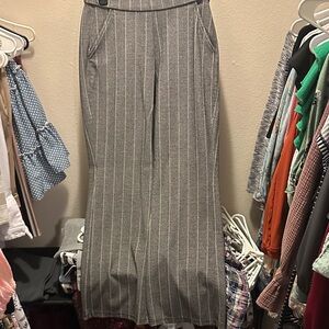 Lee Women's Gray Pinstripe Wide Leg Pants